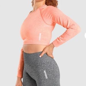 Gymshark Adapt Marl Seamless Long Sleeve Crop Top